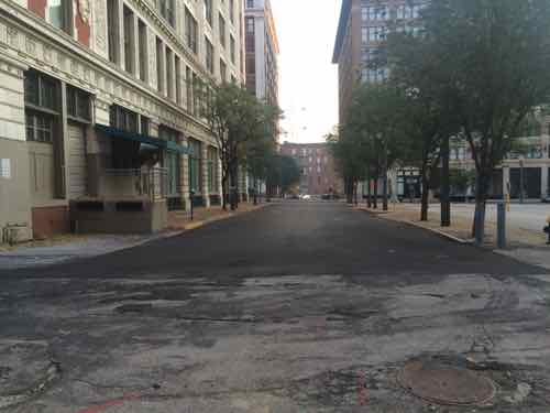 The opposite view, looking North toward Washington Ave