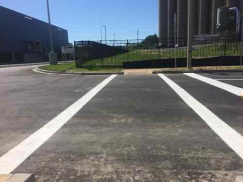 The crosswalk at the East end of Duncan Ave wasn't painted when I visited on the 11th, but it had a basic upon return. This is within the public-right-of-way. 