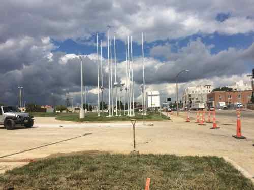 Looking North we can see the primary vehicular entry from Vandeventer, IKEA Way. Sept 11th