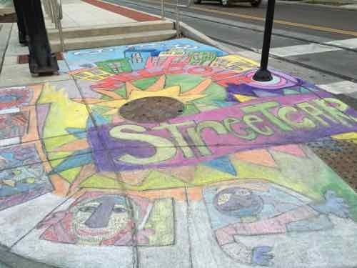 A colorful welcome at one platform 