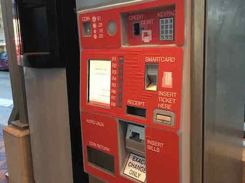 Off-board fare machine located within each station. 