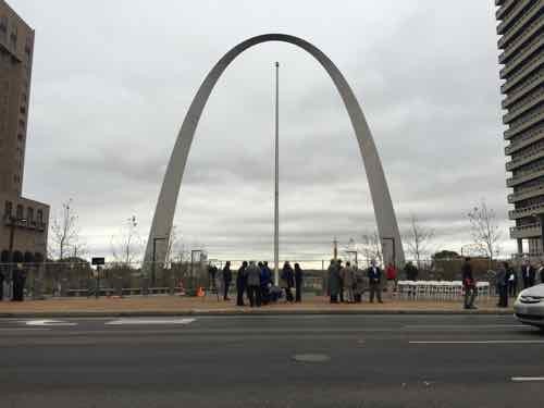 Before the Arch 50th ceremony on October 28, 2015