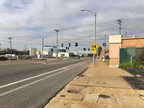 I rotated back toward Macklind to show you how far away from the intersection I was.