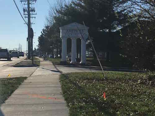 Looking South toward the apartments where Tony Berding has lived since 2001