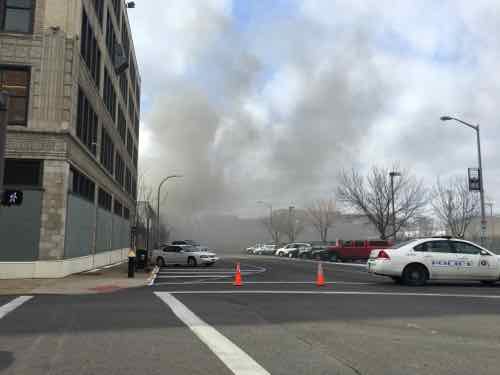 Looking West from 18th & Washington Ave at 2pm on on January 18th