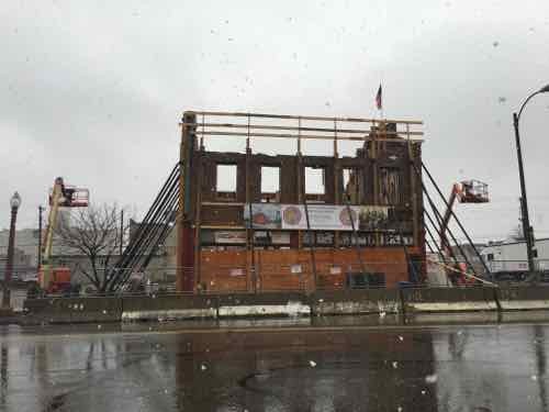 This modest structure being rehabbed was once a boarding house, in 1891 Henry Miller founded what is today the International Brotherhood of Electrical Workers (IBEW). Once finished it'll be a museum will open to honor him. Click image for more information. 