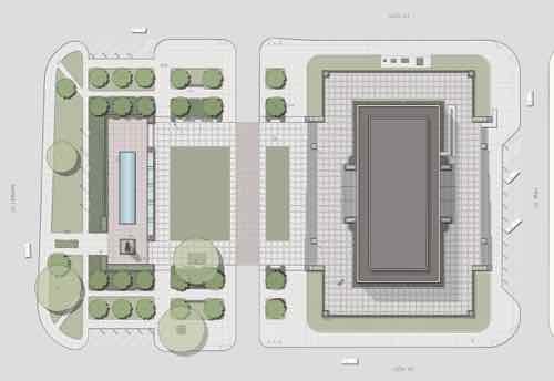 Missouri History Museum drawing from Fall 2015 shows what appears to be a single lane. Final design may be different.