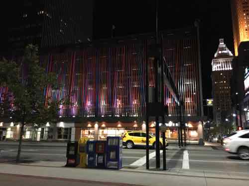 At night
