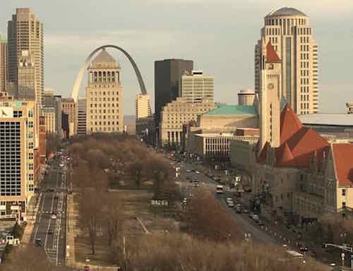 Approximate view looking East from new tower at 20th & Market/Chestnut
