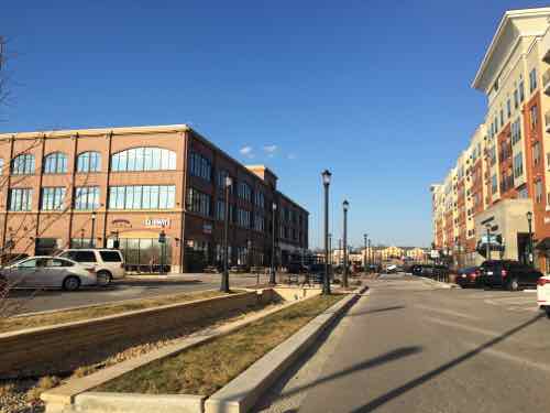 Another view of Beale Street. The first building is on the left, has offices over retail 