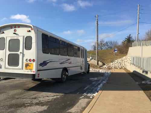 The shuttle type bus used by SCAT.