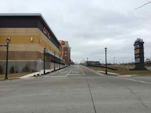 I stayed on the East side of Main St, the AMC theater is on the left, the new hotel will be on the right 