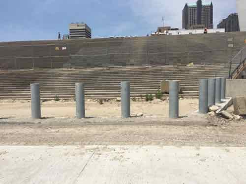 Now at the center, some steps will be hidden by the new elevation of Lenore K Sullivan Blvd