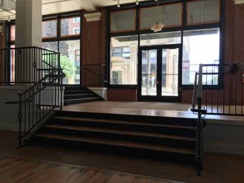 The main entrance would be onto Washington Ave, not the resident lobby. Lucky's will reconfigure the interior to include ramps for carts and wheelchairs. 