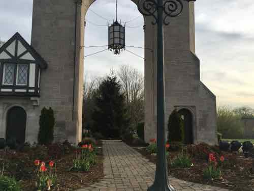 In fact, I was able to go through the arch and explore the landscaping maintained by the subdivision. 