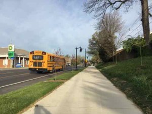 Now sidewalks are generous, pedestrians feel protected from passing vehicles 