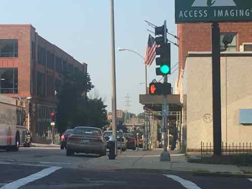 Looking South across Olive from the NW corner