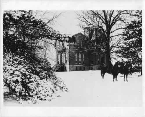 Superintendents House, Buckowitz Archives. "Constructed in 1875 from plans drawn by St. Louis architect James H. McNamara, the Second Empire style house was conceived as part of the original Master Plan for Forest Park. The Cabanne House was completed in June 1876, in time for the formal dedication of Forest Park/" Click image for quote source