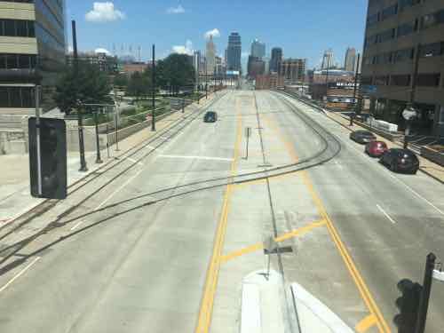 Looking North on Main St toward Downtown Kansas City 