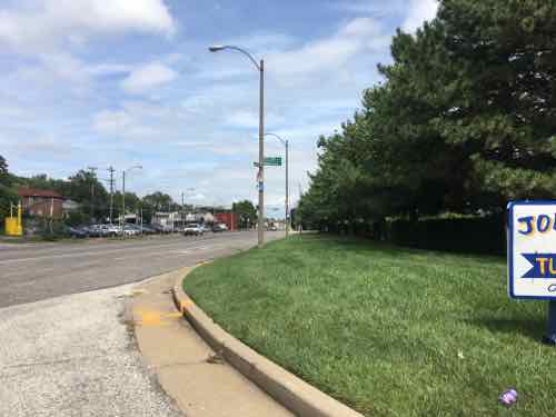 My guess is either the city or developer were supposed to add a sidewalk 