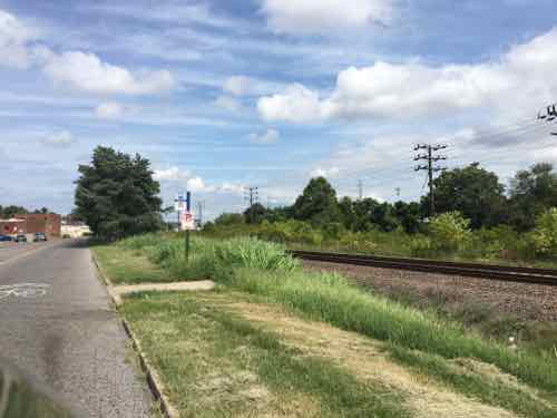 The next stop East of the shopping center isn't accessible at all