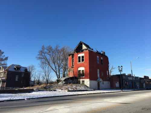 This building had a big fire a few years ago...but it holds on. 