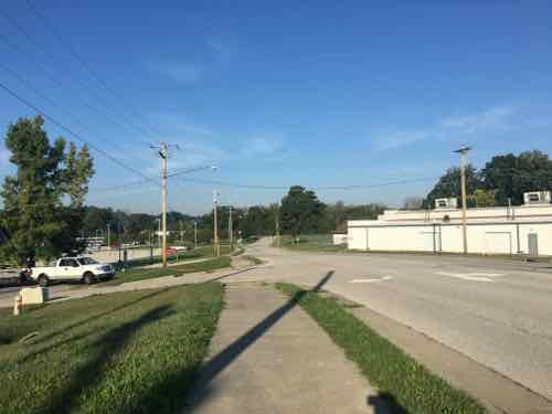 Looking back from near the main road. 