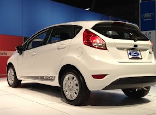 ABOVE: Ford featured the small Fiesta on its first display