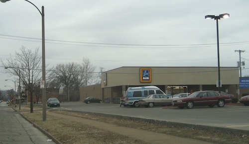 The Aldi at 1315 Aubert (Page & Kingshighway) was built in 1991.