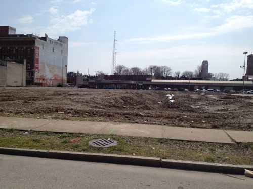 The long-vacant building was recently razed. 