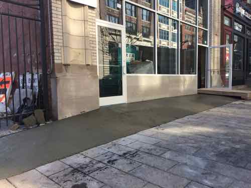 January 23rd: Posted to Twitter &amp; Facebook with the caption: "Fresh concrete at 1424 Washington Ave doesn't appear ADA-compliant, too steep." I mentioned to the contractor it wasn't ADA-compoliant, he said the owner knew that but didn't care. Click image to view on Facebook.