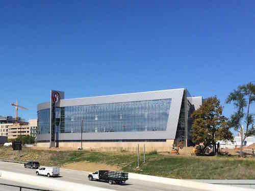 The new hospital as seen from across I-64 last October