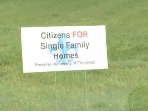 Some in Frontenac oppose a developer's plan to build a senior residence & villas on the site